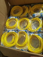 Sampel Gratis Kabel Patch Fiber Optik Indoor 7M 12-Fiber LC/PC Singlemode SM OS2 Berkinerja Tinggi 2.0mm LSZH Bersertifikasi ISO9001 FTTH