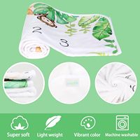 Tapis de jeu pour bébé nouveau-né photographie mensuel jalon bébé flanelle couverture polaire pour cadeau