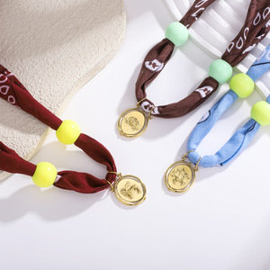 Europeo americano collana con perline di moda all'ingrosso dodici segni zodiacali sciarpa di <span class=keywords><strong>seta</strong></span> <span class=keywords><strong>in</strong></span> acciaio inox all'ingrosso - Product Image 4