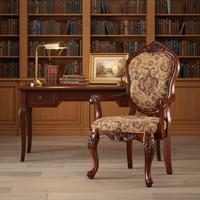 Fauteuil en bois brodé pour hôtel, mobilier de hall d'hôtel, chaise de salle à manger artisanale, mobilier de salle à manger pour la maison, vente en gros