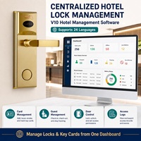 Système de serrure de porte d'hôtel de haute qualité avec logiciel de gestion gratuit, sécurité par carte intelligente pour chambre d'hôtel