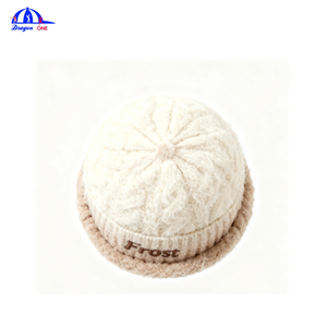 Gorro de Invierno de Punto de Moda, Gorro de Lana con Letras Bordadas, Gorro Cálido para Viajes al Aire Libre, Protección para los Oídos contra el Frío, Gorro Común con Broche - Product Image 3