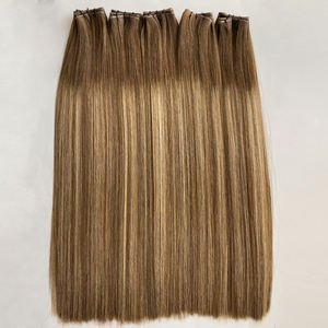 Extensions de cheveux humains Honey <span class=keywords><strong>Bronde</strong></span> Genius Weft, blond doré caramel, invisibles, sans perte de cheveux, sur mesure, vente en gros pour salons - Product Image 2