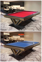 Table de billard multifonctionnelle en ardoise marbrée avec système de retour automatique des balles 8ft avec billard chinois pour les amateurs de sport