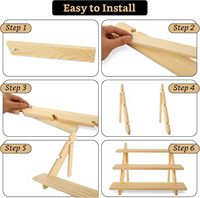 Lot de 2 présentoirs à 3 niveaux en bois, détachables, de forme triangulaire, 10,23x15,55x10,23 pouces, pour boucles d'oreilles et cupcakes