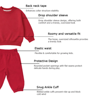 Ensemble de survêtement en molleton bouclette pour enfants, collection automne-hiver, avec pull et pantalon de jogging, thème Noël, pour bébés et jeunes enfants, vente en gros en stock