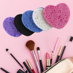 Woxin Éponge de <span class=keywords><strong>nettoyage</strong></span> en cellulose naturelle rose coeur biodégradable Équipement de spa Autres produits de beauté et de soins personnels - Product Image 2