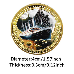 เหรียญไทเทเนียมสำหรับเป็นของขวัญสุดเพอร์เฟกต์งานหัตถกรรมโลหะชุบทอง - Product Image 2