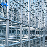 Ensemble complet d'échafaudage modulaire Ringlock avec poutre de liaison, étaie et socle pour plateforme de travail