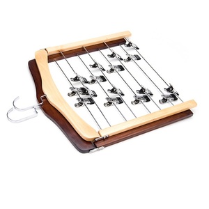 LM4805C Space Saving Wooden <strong>Multi</strong> Pants Tier <strong>Hangers</strong> 4 Layers Metal and Wood Clip Pants <strong>Hanger</strong> - Product Image 1