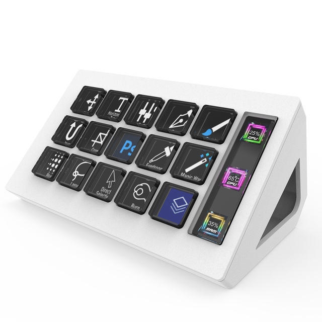Honcam Stream Deck Dock 18 Macro Keys Studio Controller Trigger Actions in Apps Software