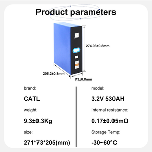 CATL 530Ah LiFePO4バッテリーセル<span class=keywords><strong>3.2V</strong></span> 1.25GWh BESSソリューション10kWh/15kWh Containerized Energy Storage OEM/ODMリチウムイオンバッテリー - Product Image 3