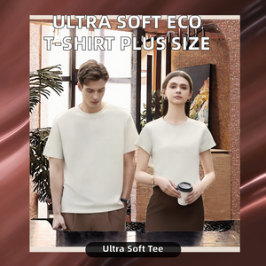 Camiseta Casual de Manga Corta para Hombre y Mujer, Ultra Suave, Tejida en Poliéster/Algodón, Ecológica, Corte Regular, Tallas Grandes, Lisa, 190g - Product Image 2