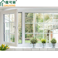 Fenêtres verticales à triple vitrage Lukliving, à ouverture basculante et coulissante, en aluminium, résistantes aux ouragans, insonorisées, design moderne