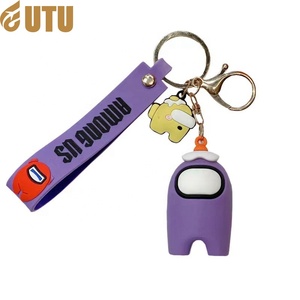 Amog US Space Hombre Lobo matar llavero de coche personalidad masculina y femenina bolsa de pareja creativa adornos colgantes-F - Product Image 5