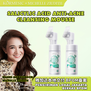 Bpom aprobado KORMESIC Venta al por mayor 120ml Face Wash Limpiador facial Ácido salicílico Anti-Acné Limpieza Mousse Pembersih Wajah - Product Image 2