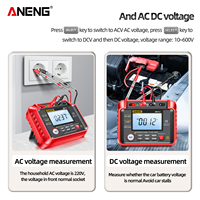 ANENG MH12 Meter Digital Hanya untuk Pengukuran Ohm, Penguji Tegangan AC/DC, Pengukur Resistansi Isolasi dan Tanah, Megohmmeter LCD, Voltmeter, Alat Akurasi Tinggi