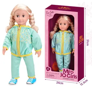 定制18英寸公主娃娃儿童玩具礼品逼真漂亮娃娃硅胶全身硅小女孩娃娃玩具