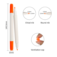 KHY 24 Couleurs Textile En Gros Non Toxique Art Couleur Pour L'impression Sur T-Shirt Double Pointe Permanent Vêtements Peinture Tissu Marqueur Stylos