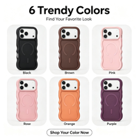 Hoogwaardige, aanpasbare, nieuwe luxe magnetische telefoonhoes van donker kersenhout voor iPhone 18 17 Pro Max, met skin-feel en draadloos opladen.
