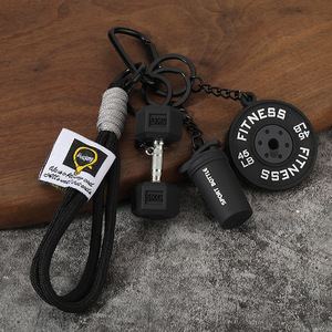 Llavero de gimnasio para mujer, pesas de kettlebell, mancuernas, llavero de fitness, dijes para bolso, regalo para mujeres y hombres, lindo mini llavero de fitness - Product Image 2