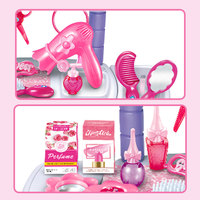 Table de coiffure et de maquillage pour enfants, jeu d'imitation, accessoires de beauté pour enfants, ensemble de jeu