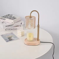 Lampe chauffe-bougie avec minuterie, décoration d'intérieur, design en métal à couleur changeante pour femmes