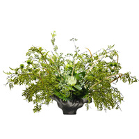 Vase à fleurs en velours haut de gamme, toucher soyeux, vert, centre de table pour mariage, décoration de réception de spa