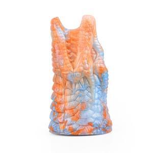 NNSX Multi Color Dragon Hollow <b>Dildo</b> Penis Sheath Flexible Cock Extender Sleeve Men's Enlargement Sex Toys Penis Extender - Product Image 5