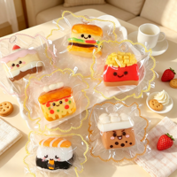 Squishy Kawaii Simulation Fast Food, Jouet Anti-Stress Mignon en Forme de Burger, Pizza, Sushi, Vente en Gros