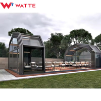 Rumah Kaca Modern Komersial Prefabrikasi yang Dapat Diperluas, Rumah Kaca Aluminium Prefabrikasi dengan Kaca Tempered yang Dapat Diperpanjang