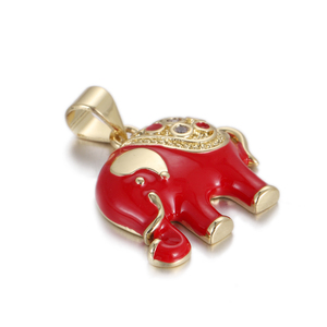 สร้อยคอพร้อมจี้หลากสีรูปช้าง<span class=keywords><strong>ผีเสื้อ</strong></span>ทองแดงน่ารักพร้อมจี้เครื่องประดับสร้อยข้อมือทำมือชุบทอง18K - Product Image 4