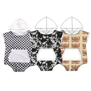 Эксклюзивный свитшот для новорожденных, комбинезоны, черно-белые клетчатые принты, молочно-шелковая ткань, трико с коротким рукавом для мальчиков
