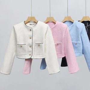 Chaqueta Corta de Perfume para Mujer, Colección Otoño-Invierno 2025, Cuello Redondo, Estilo Madura Ligera, Blusa de Celebridad, Chaqueta Francesa Delicada - Product Image 1