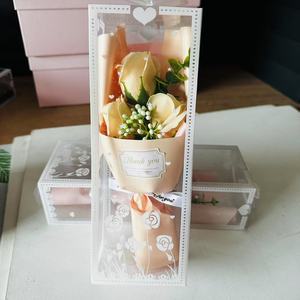 Ramo de flores de jabón hecho a mano, gran oferta, ramo de rosas de clavel pequeño para Navidad, Día de San Valentín, caja de regalo barata incluida - Product Image 2