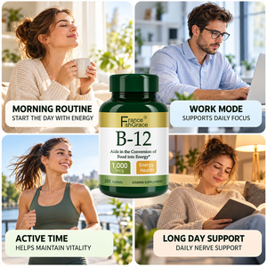 Complément alimentaire personnalisé Shecome Vitamine B12 1000 mcg pour améliorer l'énergie et la santé des hommes et des femmes, comprimés de vitamine B12 - Product Image 6