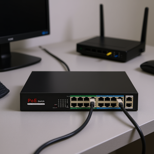 <b>PoE</b> <b>Switch</b> 16 Port 10/100M Standard Gigabit Ethernet Network <b>Switch</b> for Office Home Use - Product Image 3