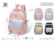 Mochila de poliéster para estudiantes de 14 pulgadas con múltiples bolsillos, mochila informal unisex - Product Image 1