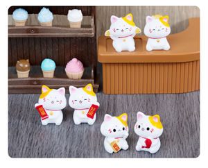 ชุดแมวกวักจิ๋วหลากหลายแบบ |   รูปปั้นเรซิ่นแมวกวัก 6 แบบ สำหรับตกแต่งสวนเซนและของขวัญธุรกิจ จำนวนมาก - Product Image 4