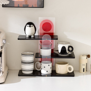 Multifunctional Desktop <b>Storage</b> <b>Rack</b> For Cups Mugs Coffee Water <b>Bottles</b> Freestanding Rectangle Desk Organizer Tableware Display - Product Image 2