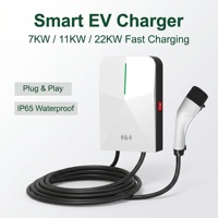 Nouveau chargeur EV WICEN 22 kW mural triphasé Type 2 32A avec contrôle intelligent par application, sans écran, étanche IP66, pour maison et garage
