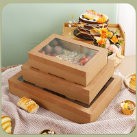 Conteneur Alimentaire en Carton Écologique pour Plats à Emporter, Boîte à Gâteaux en Plastique, Emballage de Livraison pour Restaurant, Boulangerie, Baklava et Sushis