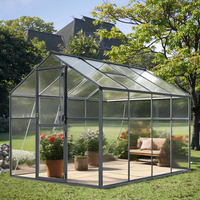Serre de jardin moderne en métal et aluminium avec verre trempé, imperméable, facile à assembler, pour la maison, la cour, les mariages, le camping