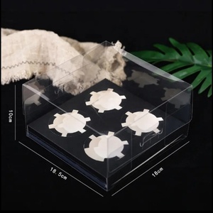 Cupcake Transparent <b>Box</b> 4/6/12 Muffin Cup <b>Box</b> Pastry Packaging Transparent Cupcake Plastic <b>Box</b> - Product Image 4