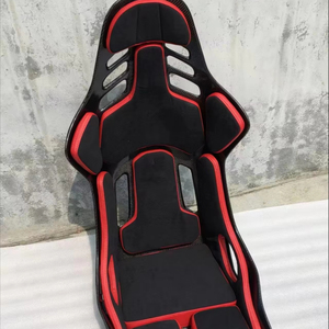 Compre al por Mayor Asientos de Auto Deportivos de Diseño Clásico en PU y Tela, Color Negro y Rojo, en Cuero PVC Personalizado, con Doble Riel - Product Image 1
