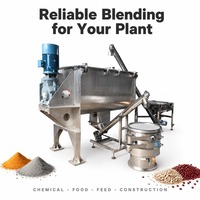 Mélangeur à ruban horizontal industriel de qualité alimentaire pour la préparation de lait en poudre, du sucre, du sel, de l'amidon et de la farine