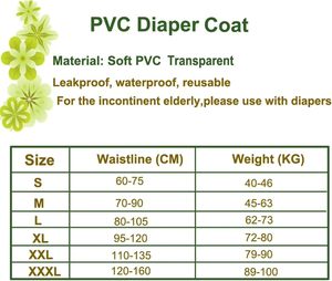 Culottes d'apprentissage pour adultes Babyshow réutilisables, étanches, transparentes en PVC, avec boutons-pression latéraux, faciles à mettre et à enlever, surface sèche, pour l'<span class=keywords><strong>incontinence</strong></span> des personnes âgées - Product Image 2