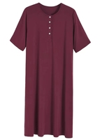 Vente d'usine robes de nuit pour femmes chemise de nuit en bambou robe de nuit en coton pour femmes robe de nuit en coton modal pour femmes