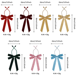 Attaches personnalisées pour guirlandes de Noël, grands nœuds en velours réutilisables pour couronnes de Noël, pour décorations de balustres intérieures et extérieures - Product Image 3