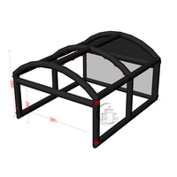 Nouvelle conception de simulateur de golf gonflable, enceintes de simulateur de golf gonflables en forme de dôme pour l'extérieur